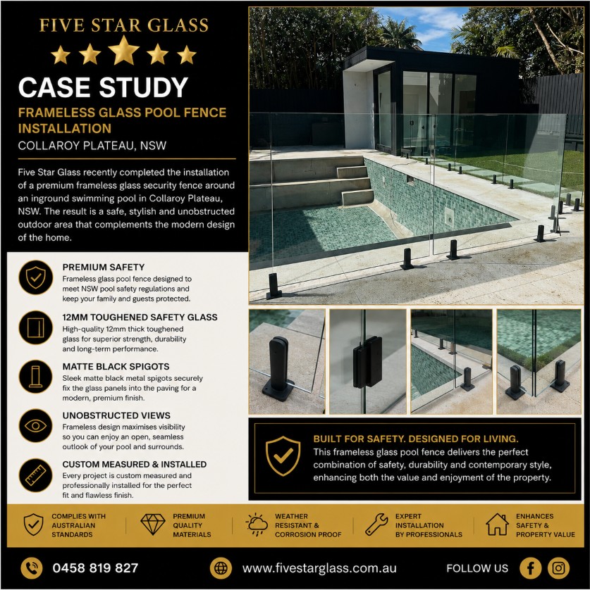 Glass pool fence installation Collaroy Plateau NSW