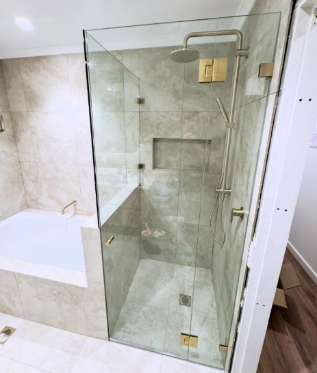 Frameless shower screen installation Belrose NSW