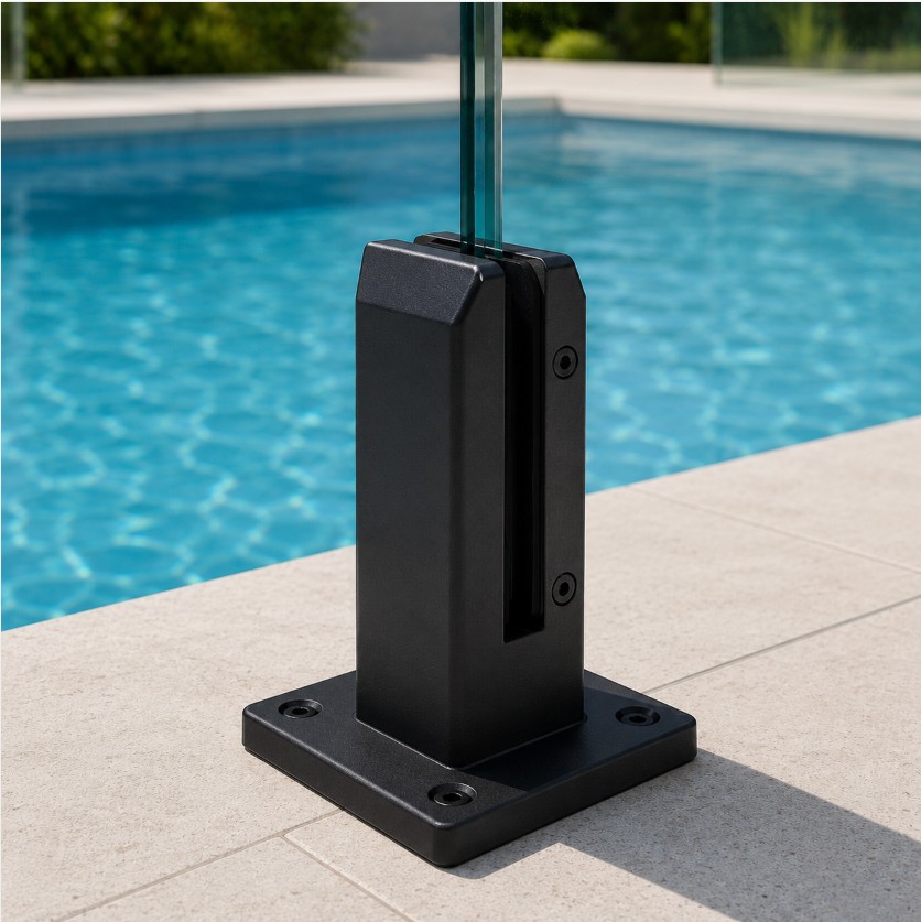 Matte black swimming pool spigots Northern Beaches NSW