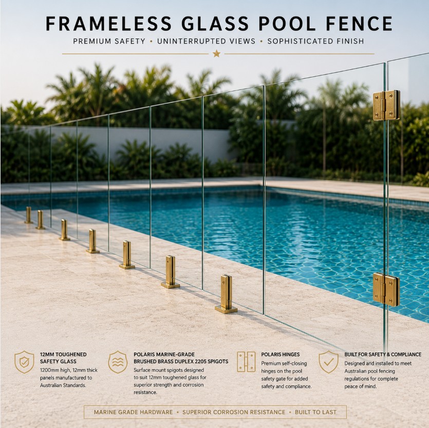 Frameless glass pool fencing installers Frenchs Forest QLD